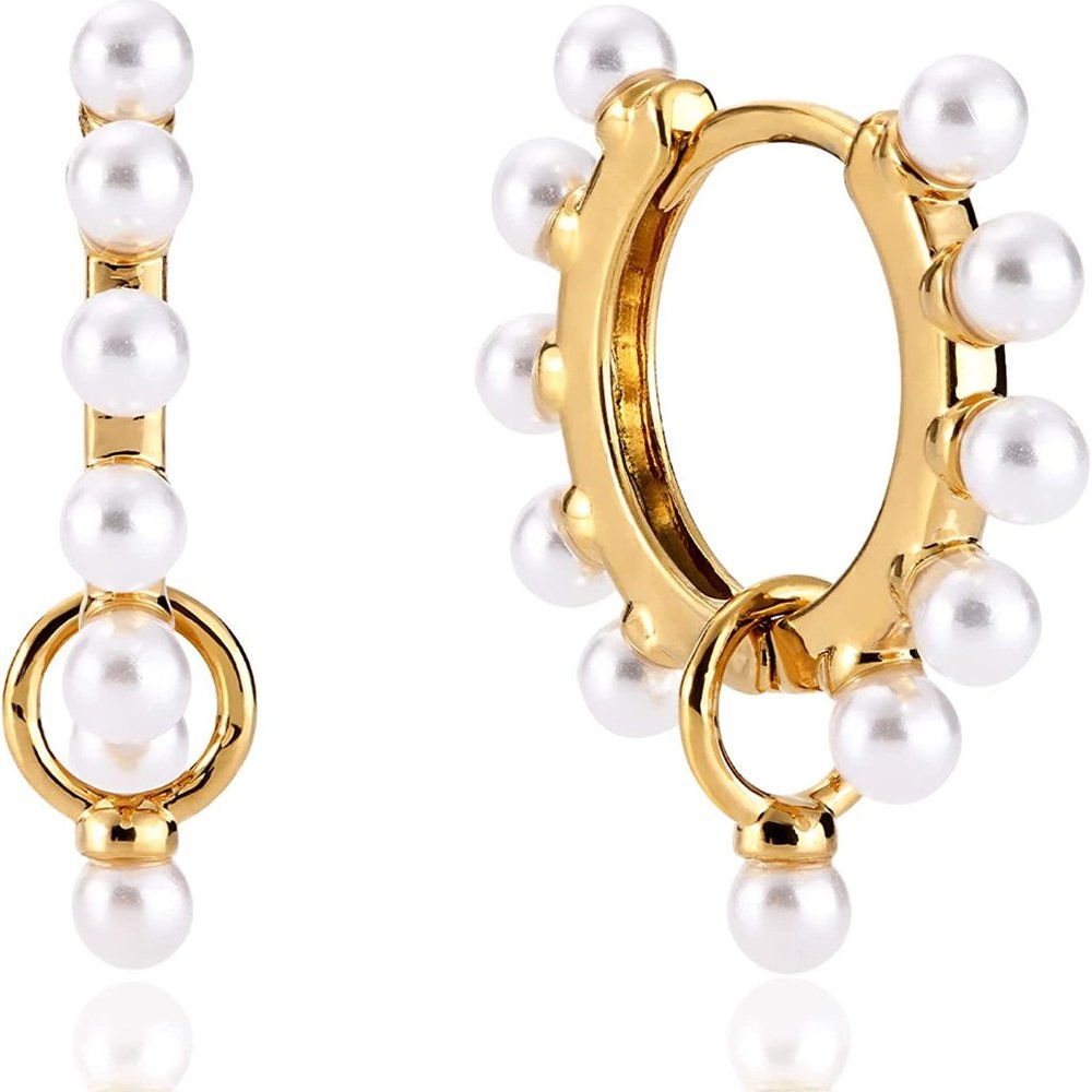 Women | 18K Gold Huggie Earrings | Lightweight Chunky Hoops for Girls